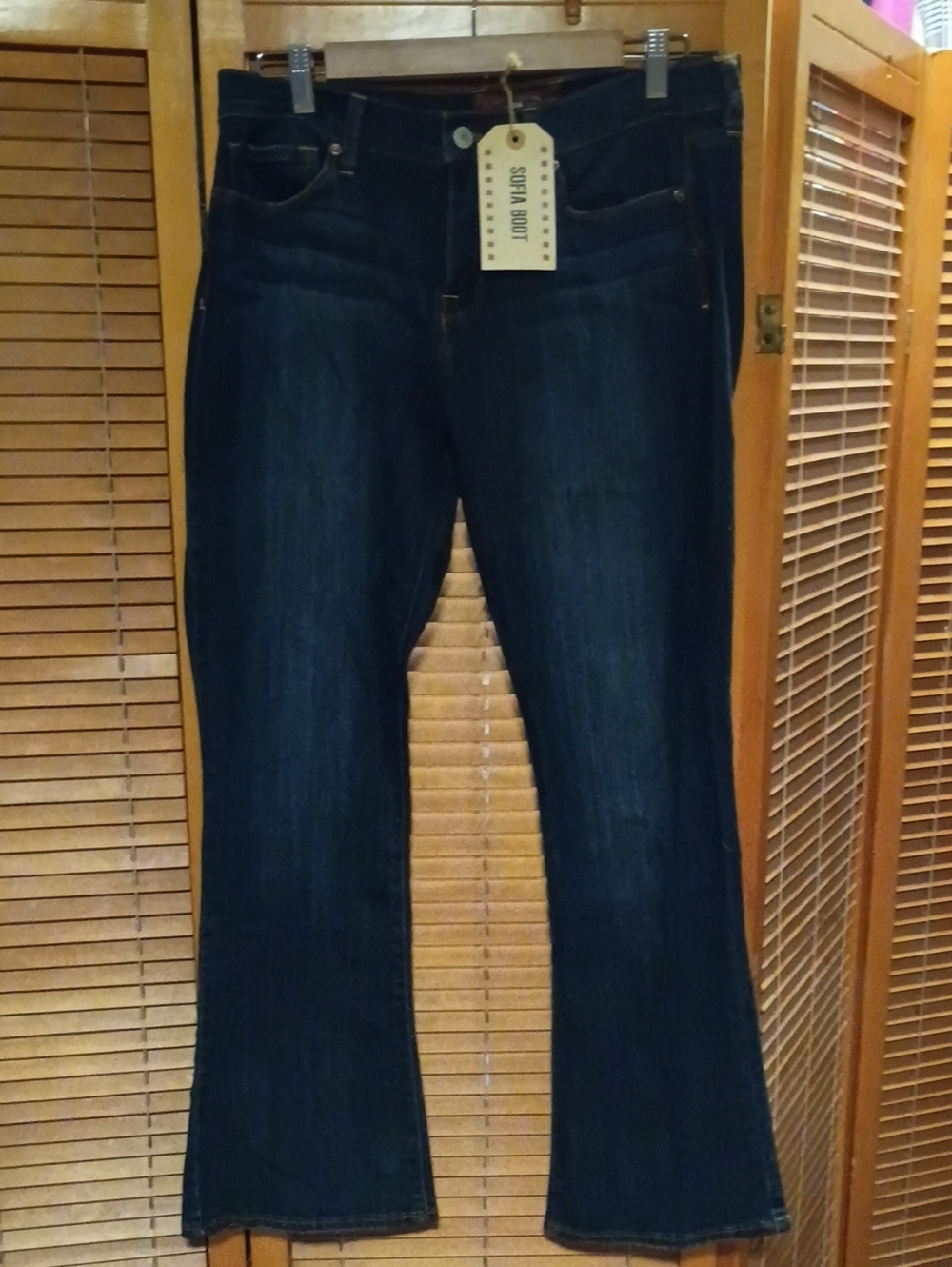 Lucky Brand Dark Indigo Bootcut Jeans with Subtle Whiskering
